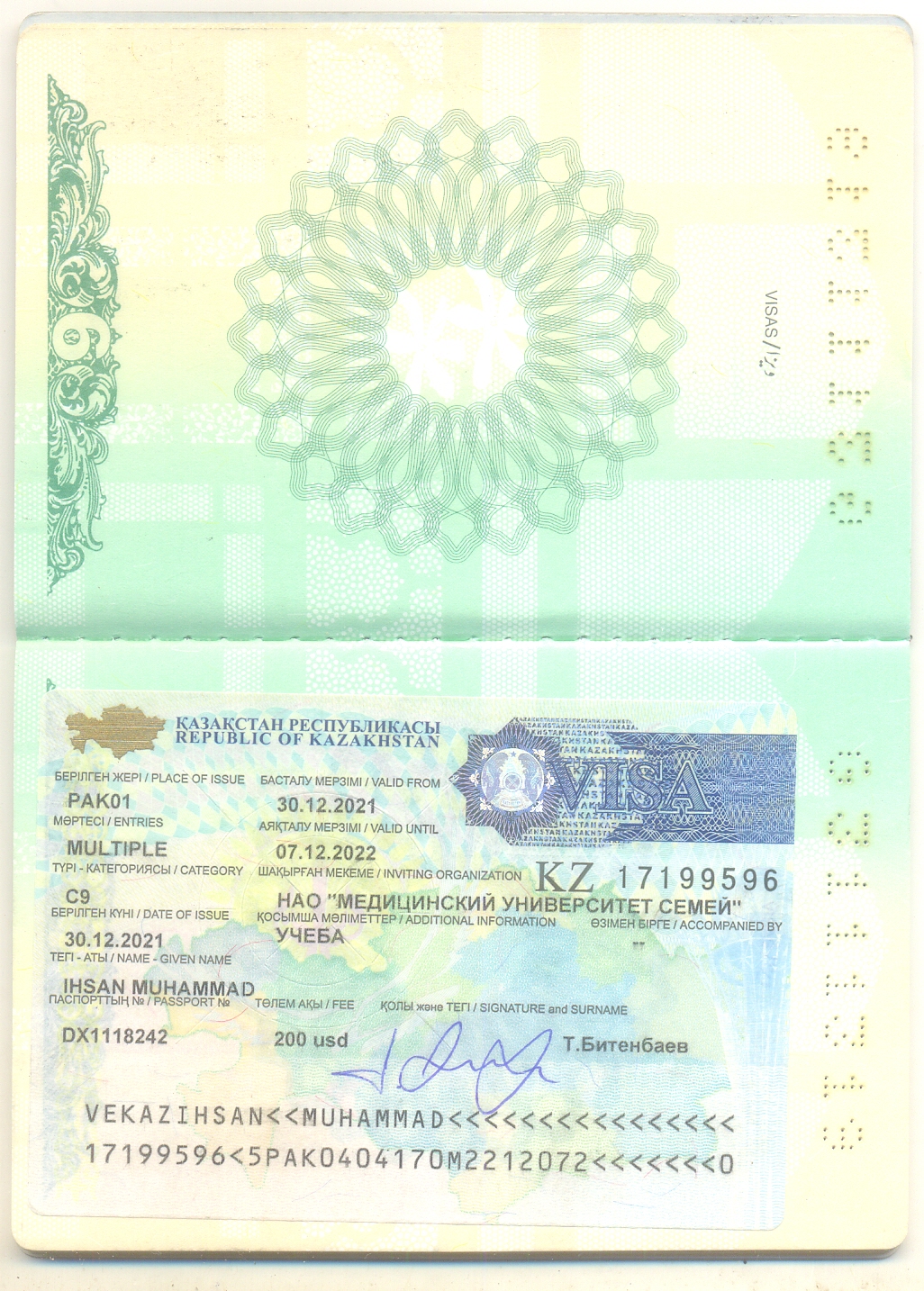 Apply visa Kazakhstan Invitation letter