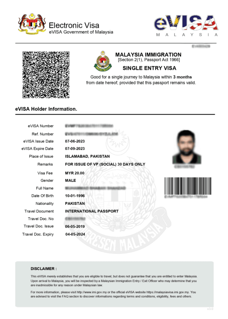 How to apply for malaysia evisa on pakistani passport