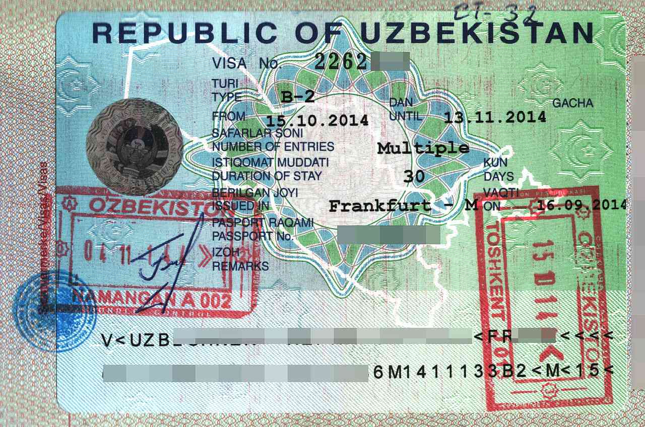 Uzbekistan invitation letter visa